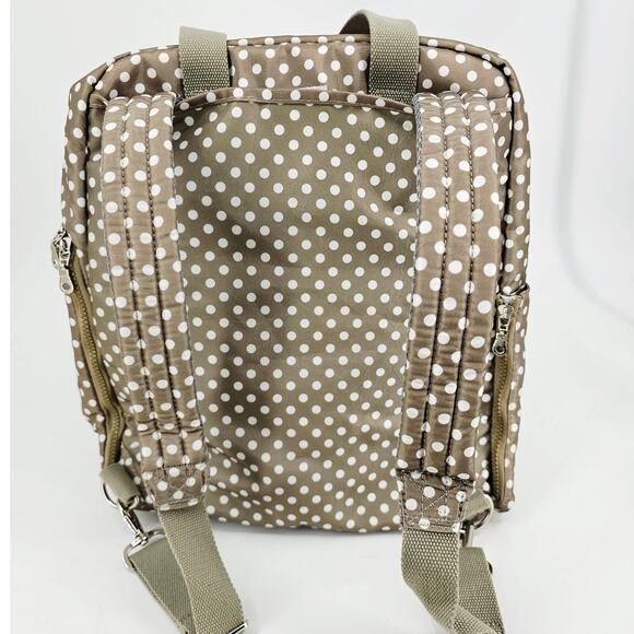 Sarah Wells Kelly Convertible Breast Pump Bag Backpack Gray Polka Dot - Picture 5 of 15